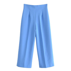 Street Casual High Waist Wide Leg Pants