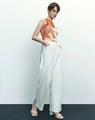 All Matching Pullover round Neck Sleeveless Cat Knitted Vest Top