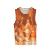 All Matching Pullover round Neck Sleeveless Cat Knitted Vest Top