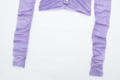 V neck Long Sleeve Single Breasted Slim Fit Pleated Shirt