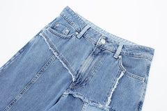 Street High Waist Jeans Straight Leg Pants Tide