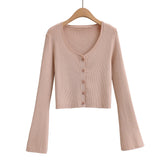 Slim Fit Elegant Cardigan Tank Top Half Skirt Set