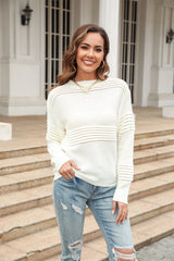 Solid Color Sweater Bottoming Shirt Long Sleeve Hollow Out Cutout Pullover Sweater
