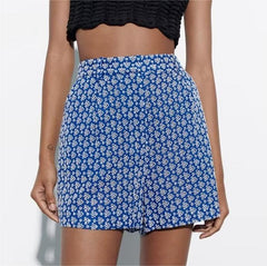 Wear Embroidered High Waist Casual Bermuda Shorts
