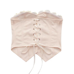 Three Dimensional Floral Single Breasted Tube Top