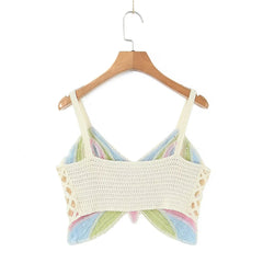 Beaded Vintage Bow Sling Crocheted Short Small Sling