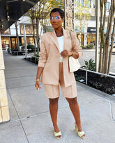 Anzug Shorts Jacke Zweiteiliges Set Büro