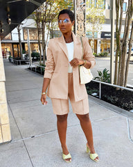 Suit Shorts Jacket Two-Piece Set Office