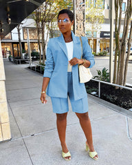 Suit Shorts Jacket Two-Piece Set Office