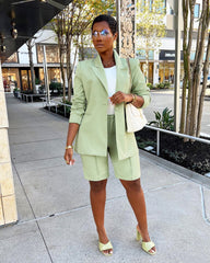 Suit Shorts Jacket Two-Piece Set Office