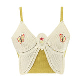 Early Bow bestickte Slip-Top-Strickweste