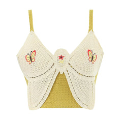 Gilet tricoté à enfiler brodé Early Bow