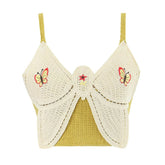 Early Bow bestickte Slip-Top-Strickweste