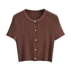 Dünne, glitzernde Strickjacke mit Twist
