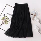 Embellished Slimming Pleated Tulle Skirt Midi Dress