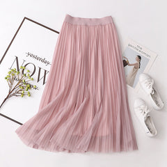 Embellished Slimming Pleated Tulle Skirt Midi Dress