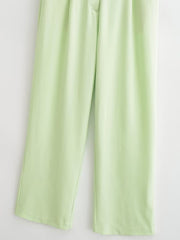 Elegance Sleeveless V neck Vest Jacket Casual Trousers