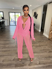 Night Club Bikini Sheer Mesh Three-Piece Suit