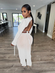 Night Club Bikini Sheer Mesh Three-Piece Suit