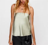 Tube-Top, einfarbig, passendes, plissiertes Slim-Fit-Tanktop