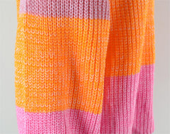 Pull ample à coutures contrastées