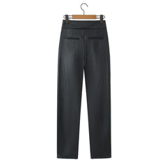 Gerade Slim Fit Lederhose