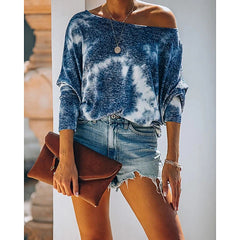 Printed Round Neck Long Sleeved Casual Set