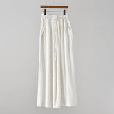 Cotton Linen Artistic Stone Washed Yoga Pants Linen Casual Wide Leg Pants
