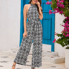 Siaman-Hose mit hängender Taille und weitem Bein im Bohemian-Stil
