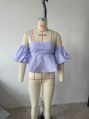 ff Shoulder Spaghetti Straps Baby Shirt Top