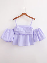 ff Shoulder Spaghetti Straps Baby Shirt Top