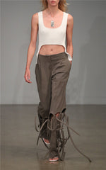 Deconstruction Irregular Asymmetric Detachable Two Piece Vest Knitted Top