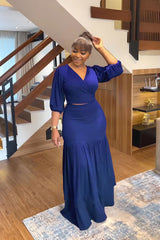 Slim Fit Short Top Casual High Waist Skirt Office Two Piece Set