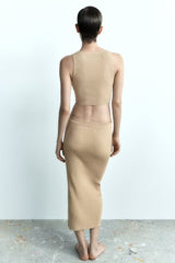 All Match – Strick-Midirock mit Metallfaden, Strickbluse