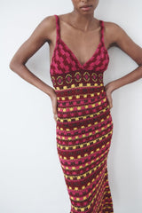 Regenbogenkleid Gestreiftes Kleid