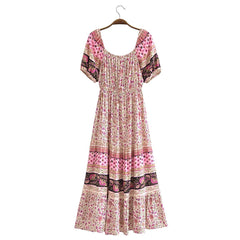 Positionierungskleid mit V-Ausschnitt und kurzen Ärmeln