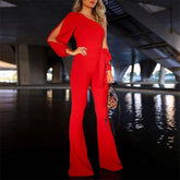 Kreativer asymmetrischer One-Shoulder-Jumpsuit