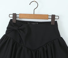 Irregular Asymmetric Stitching Skirt Ballet Elastic High Waist Slimming Anti Exposure A line Skirt