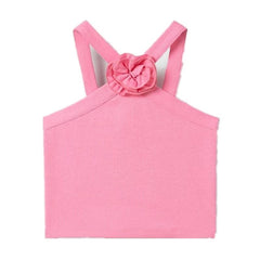 Gilet tricoté à col suspendu