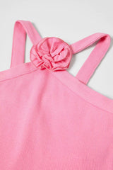 Gilet tricoté à col suspendu