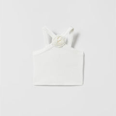 Gilet tricoté à col suspendu