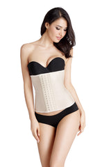 Corset gainant en latex à trois couches avec grosse boucle et nervures en acier