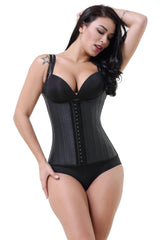 Gilet en latex brillant avec fermeture éclair et bretelles spaghetti, corset en caoutchouc