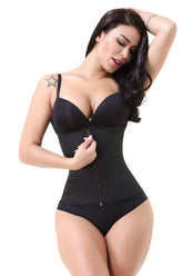 Corset en caoutchouc à fermeture éclair pour petite poitrine, corset ventre post-partum