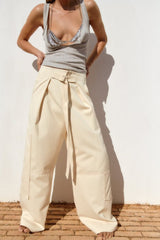 Korean Chic High Waist Solid Color Trousers Elegant Pants Loose Casual Pants