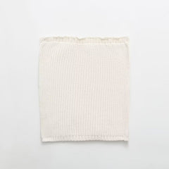 Haut tube tricoté à poitrine enveloppée d'un mot français