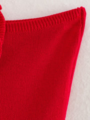 Haut tube fleuri, haut tricoté, bandeau fendu sur le côté