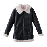 Faux Shearling Jacket Long Double Sided Padded Jacket