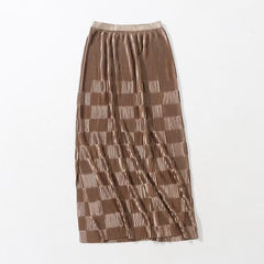 Dress Skirt Waist Korean A line Gradient Color Skirt High Waist Mesh