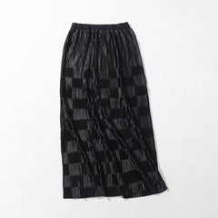 Dress Skirt Waist Korean A line Gradient Color Skirt High Waist Mesh